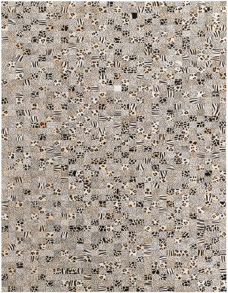 Detail image of 5' 1 x 8' Cowhide Leather Rug