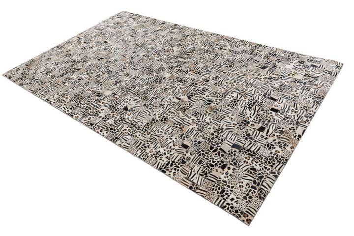 5' x 8' Cowhide Leather Rug
