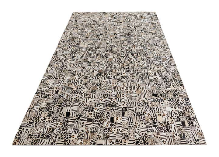 5' x 8' Cowhide Leather Rug