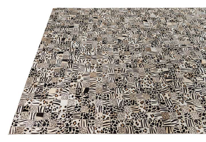 5' x 8' Cowhide Leather Rug