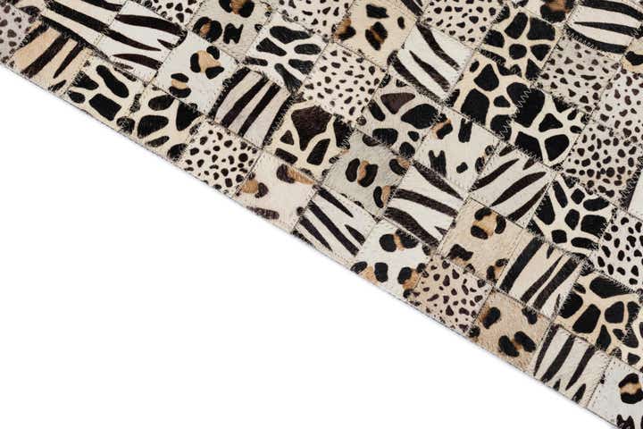 5' x 8' Cowhide Leather Rug