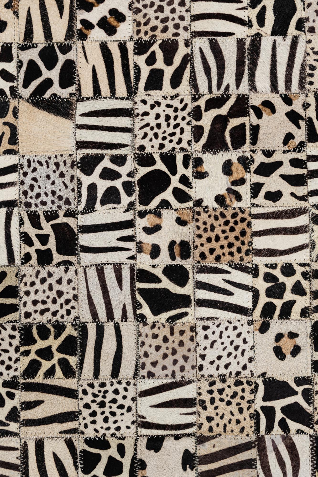5' x 8' Cowhide Leather Rug