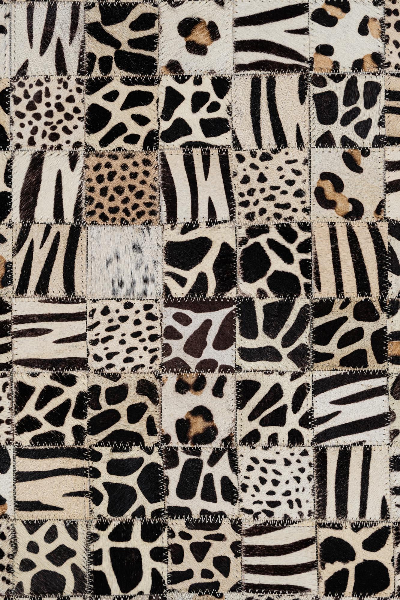 5' x 8' Cowhide Leather Rug