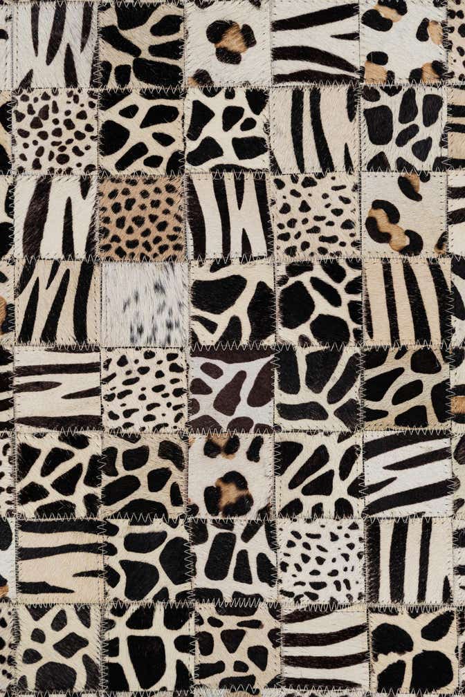 5' x 8' Cowhide Leather Rug