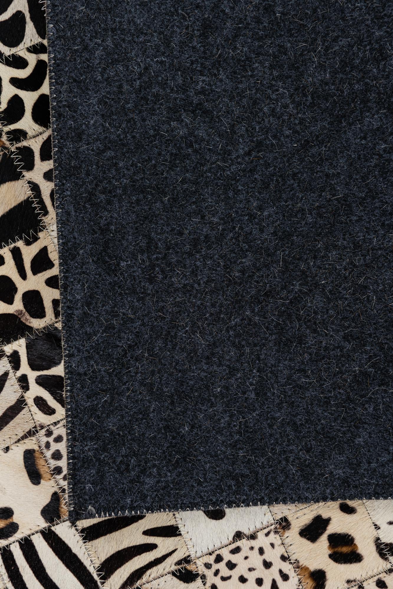 5' x 8' Cowhide Leather Rug