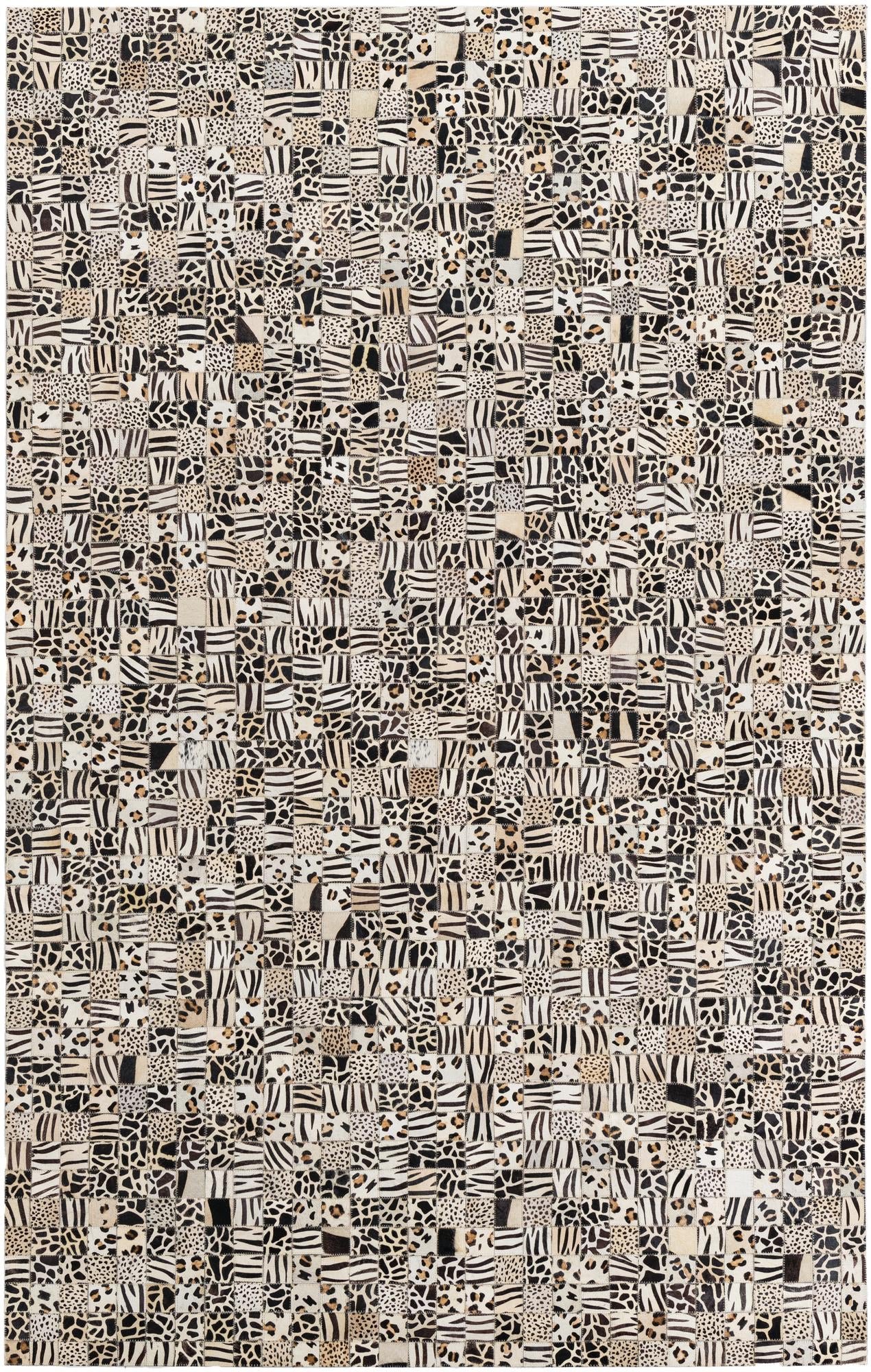 5' x 8' Cowhide Leather Rug