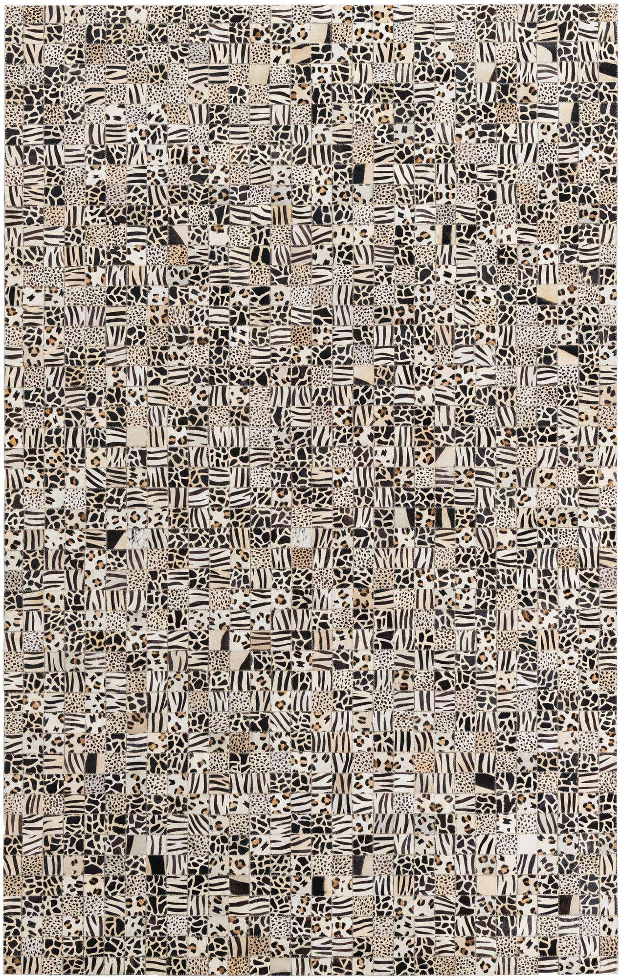 5' x 8' Cowhide Leather Rug