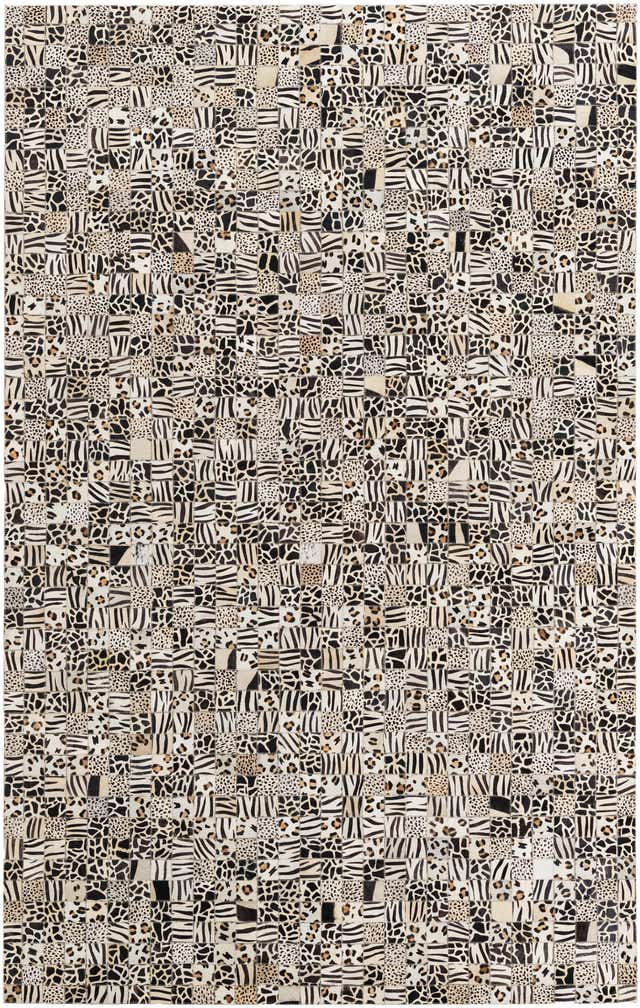 5' x 8' Cowhide Leather Rug