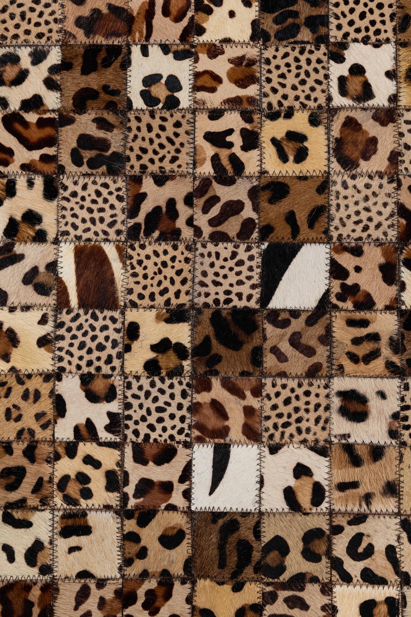 5' 1 x 8' Cowhide Leather Rug