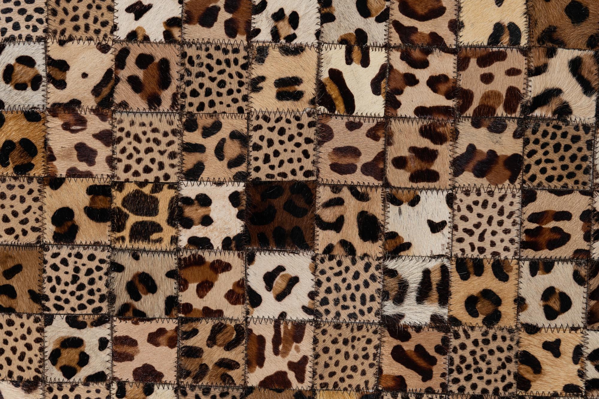 5' 1 x 8' Cowhide Leather Rug