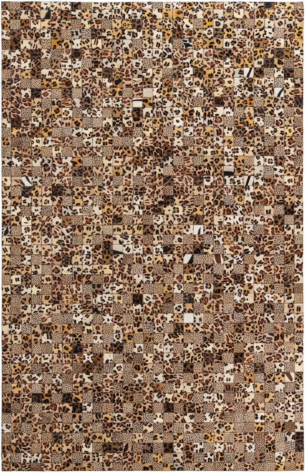 5' 1 x 8' Cowhide Leather Rug