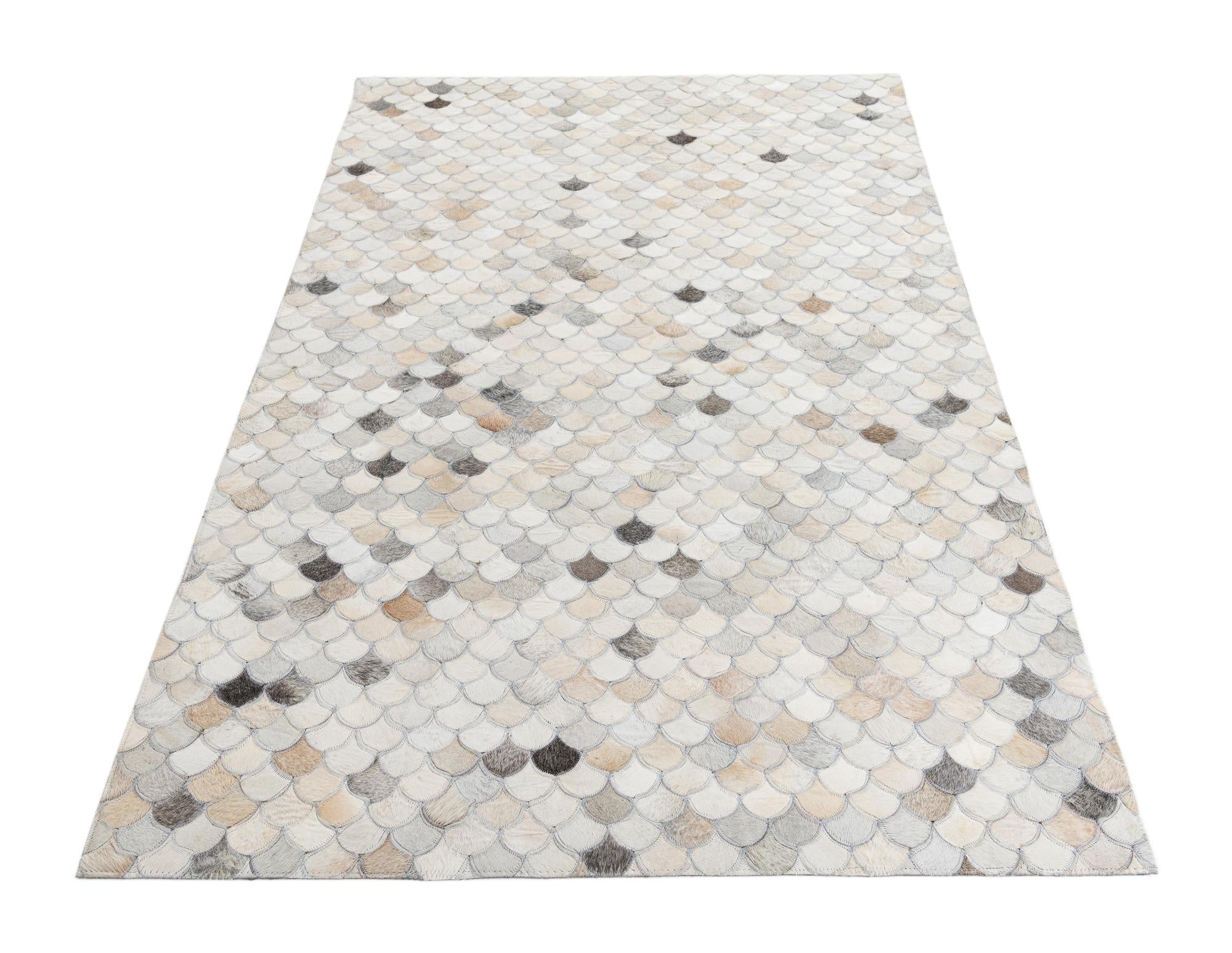 4' x 6' Cowhide Leather Rug