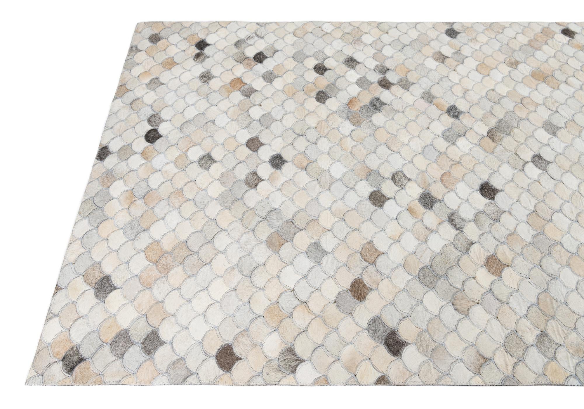 4' x 6' Cowhide Leather Rug