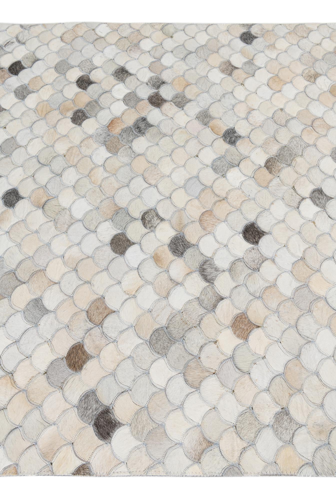 4' x 6' Cowhide Leather Rug