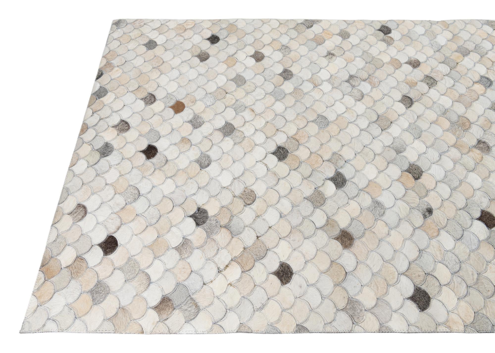 4' x 6' Cowhide Leather Rug