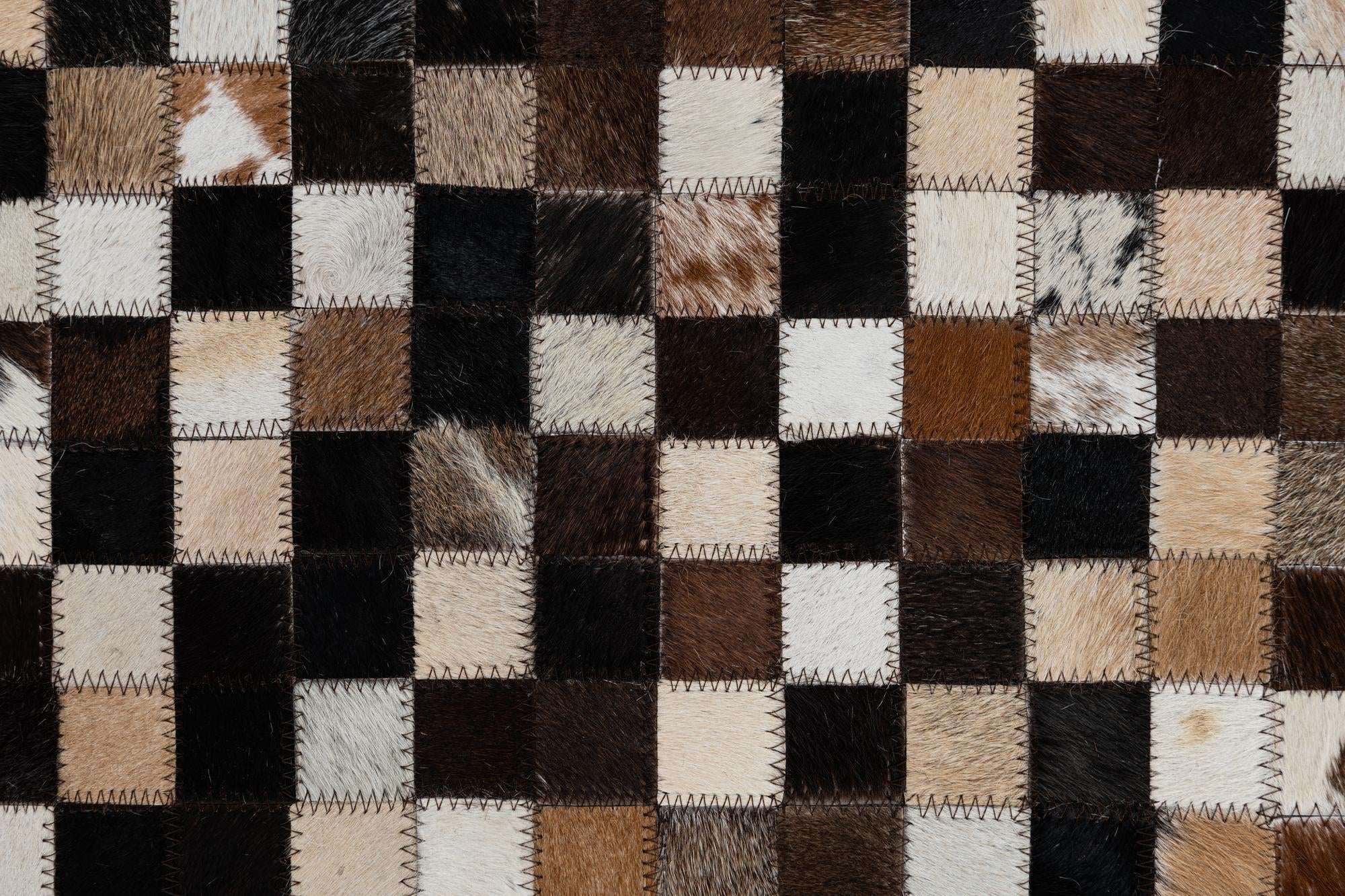 4' 1 x 6' 1 Cowhide Leather Rug