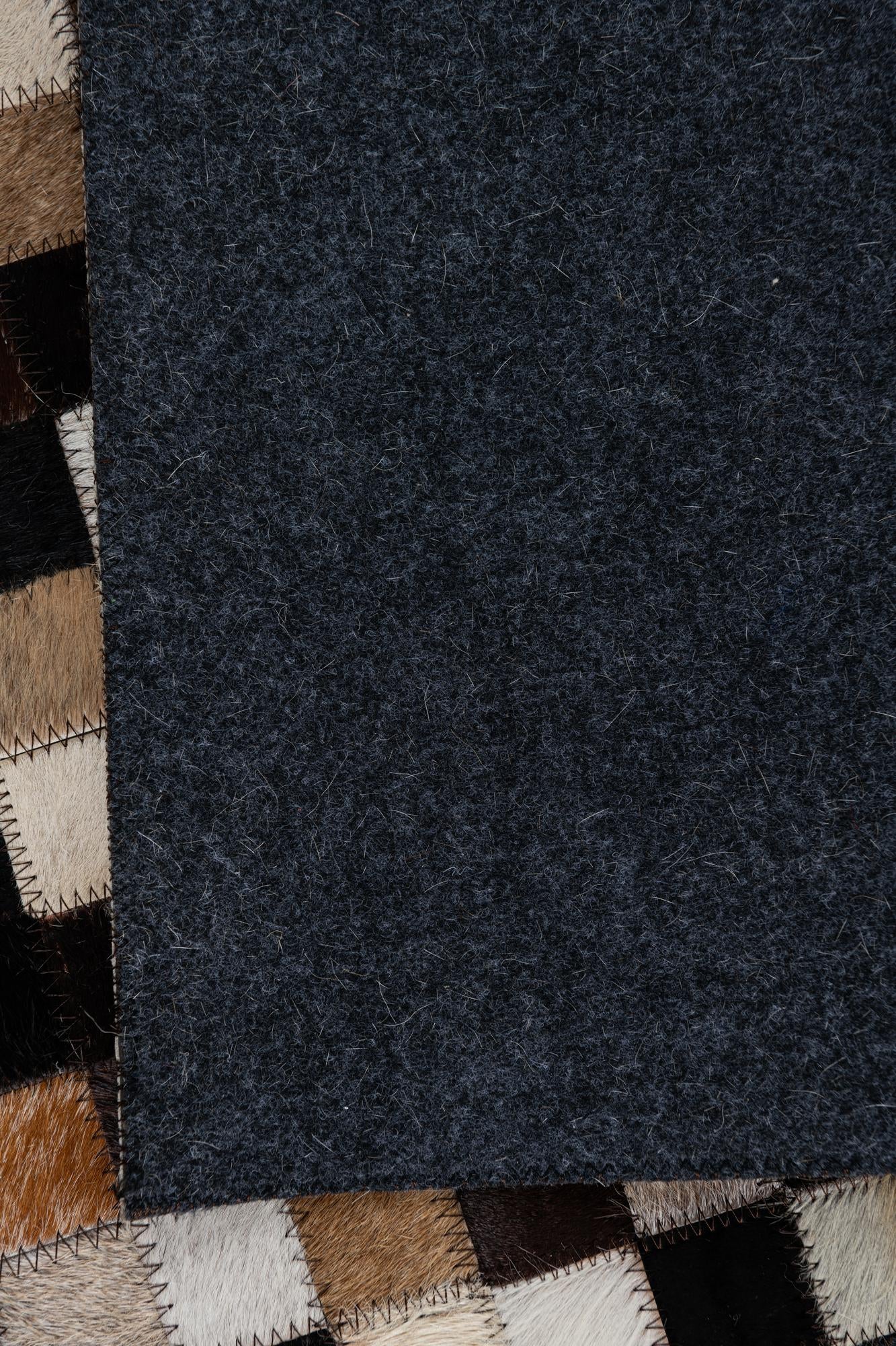 4' 1 x 6' 1 Cowhide Leather Rug