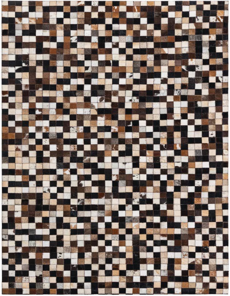 Detail image of 4' 1 x 6' 1 Cowhide Leather Rug