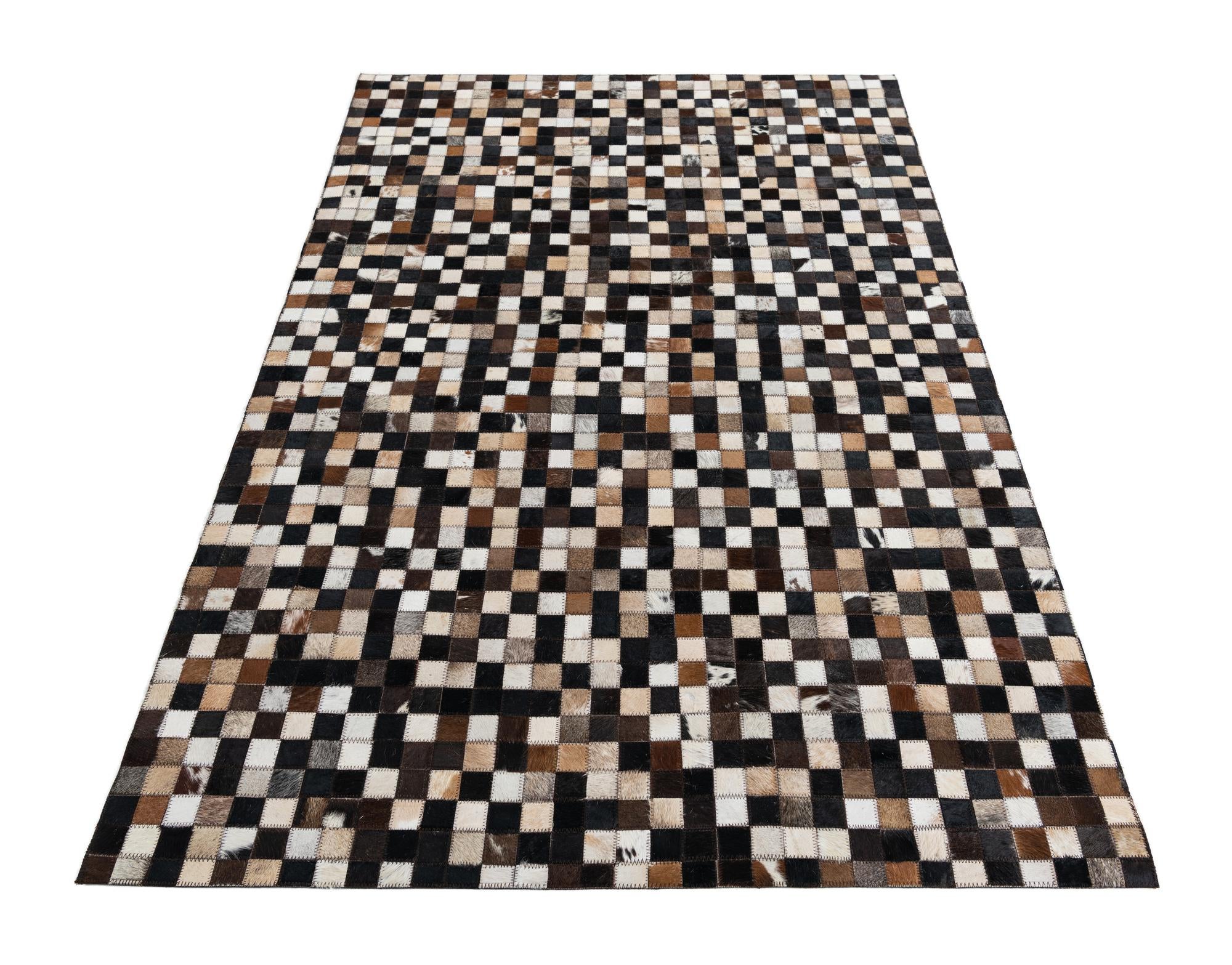 4' x 6' 2 Cowhide Leather Rug