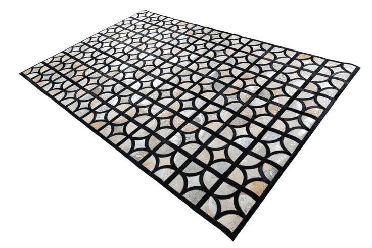 Detail image of 5' 2 x 8' Cowhide Leather Rug