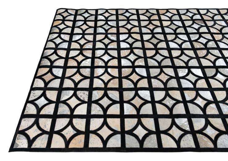 Detail image of 5' 2 x 8' Cowhide Leather Rug