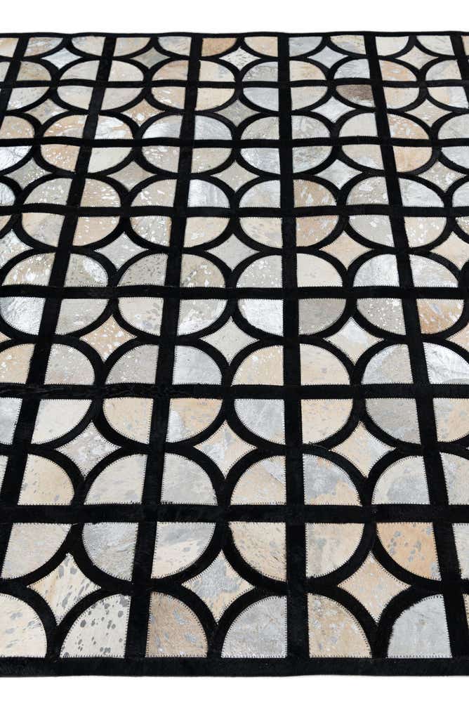 5' 2 x 8' Cowhide Leather Rug