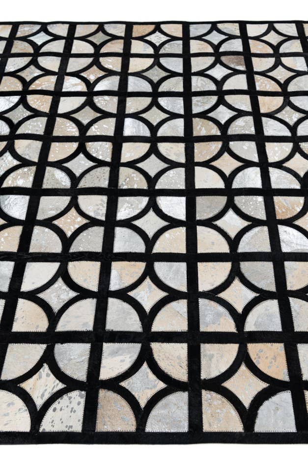 Detail image of 5' 2 x 8' Cowhide Leather Rug