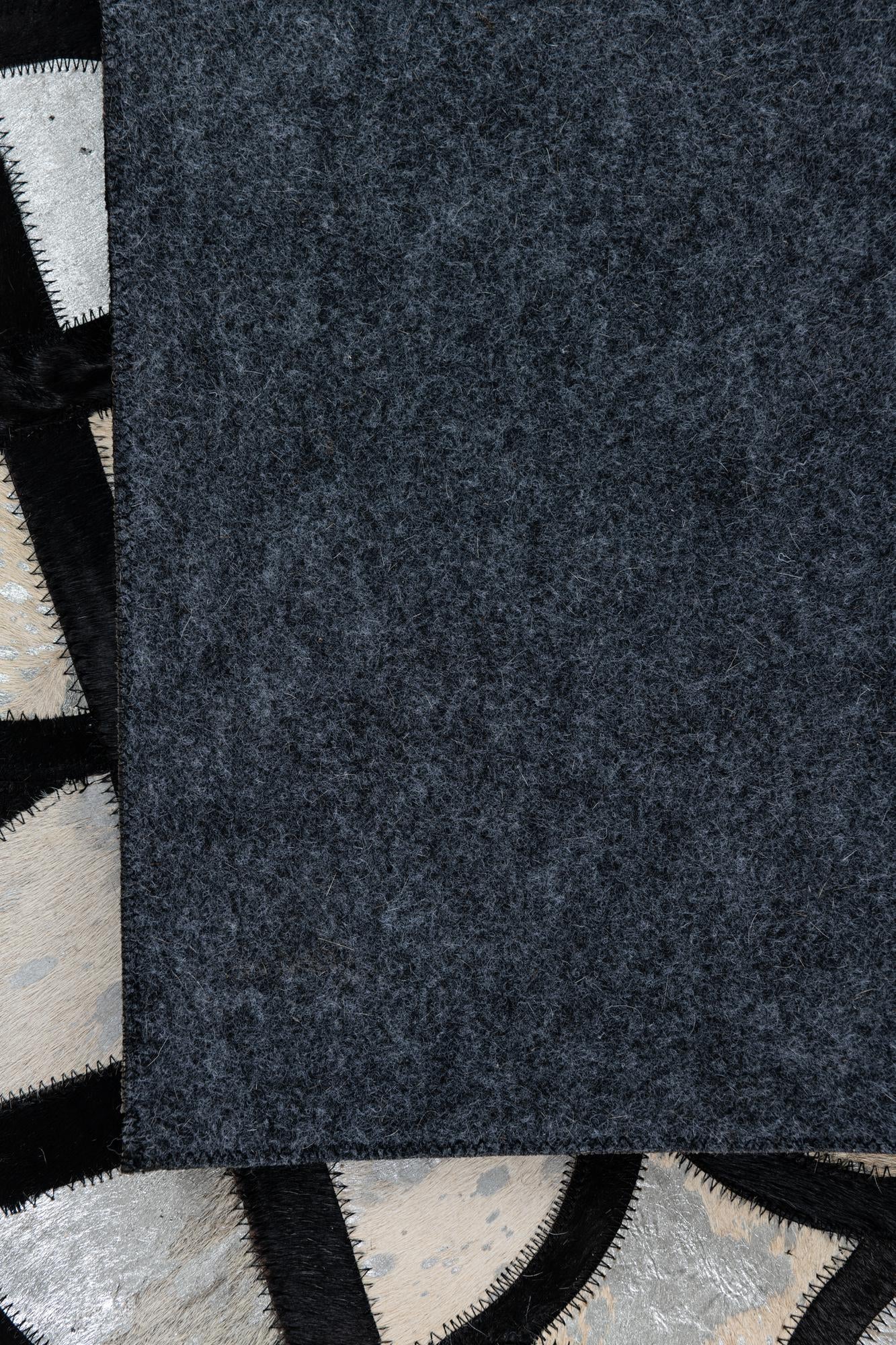 5' 2 x 8' Cowhide Leather Rug
