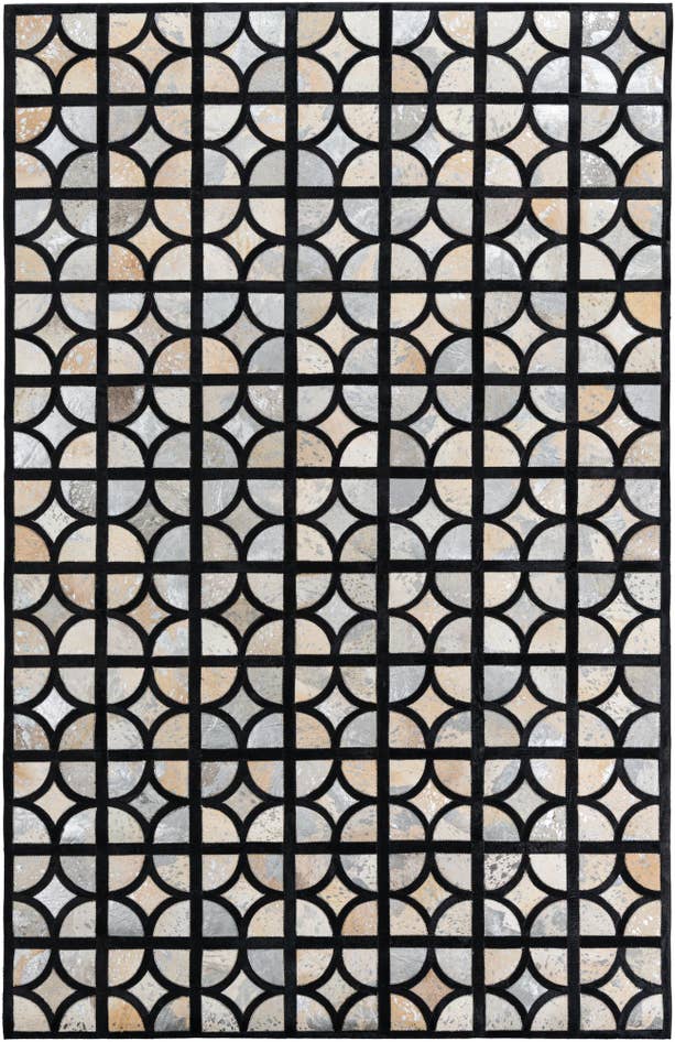 Detail image of 5' 2 x 8' Cowhide Leather Rug