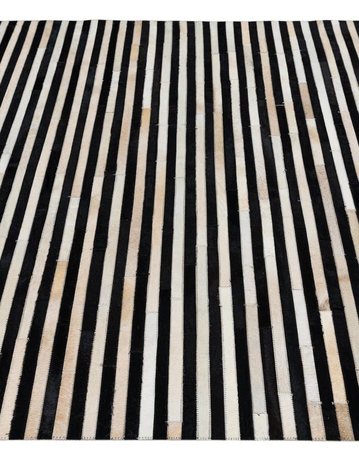 Detail image of 5' 1 x 8' Cowhide Leather Rug