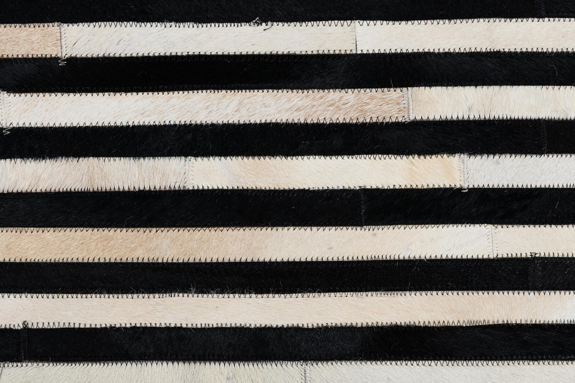 5' 1 x 8' Cowhide Leather Rug