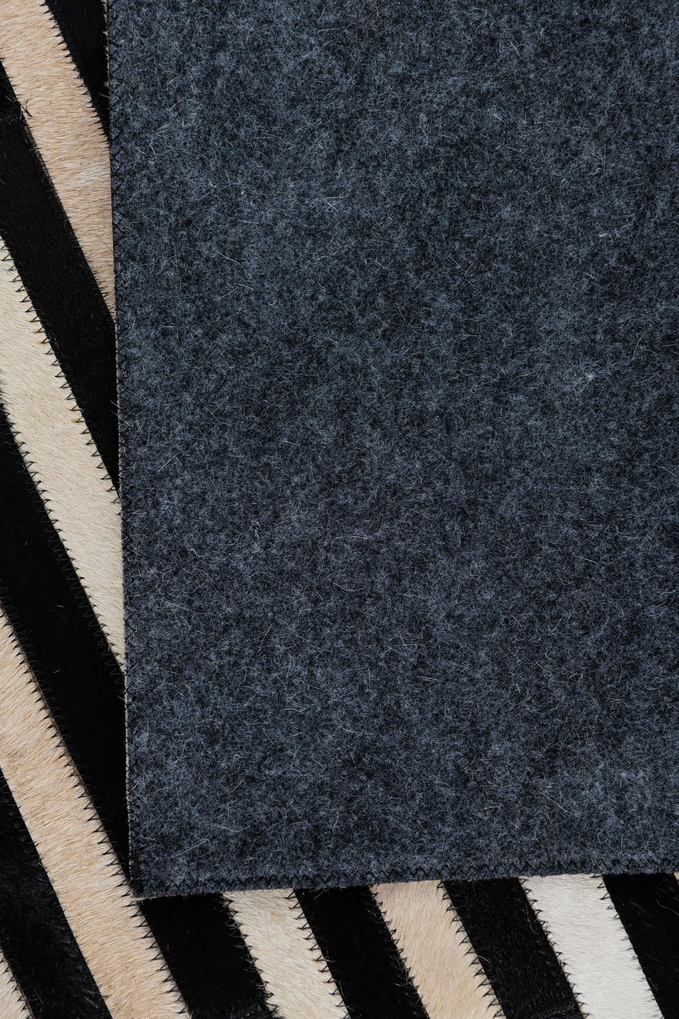 5' 1 x 8' Cowhide Leather Rug