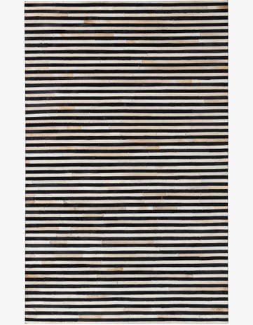 5' 1 x 8' Cowhide Leather Rug