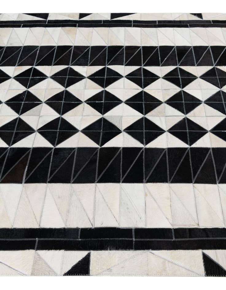 Detail image of 5' x 7' 10 Cowhide Leather Rug