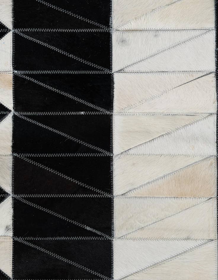 Detail image of 5' x 7' 10 Cowhide Leather Rug