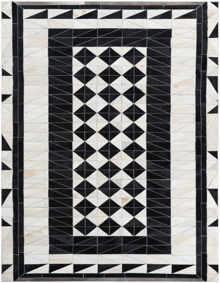 Detail image of 5' x 7' 10 Cowhide Leather Rug
