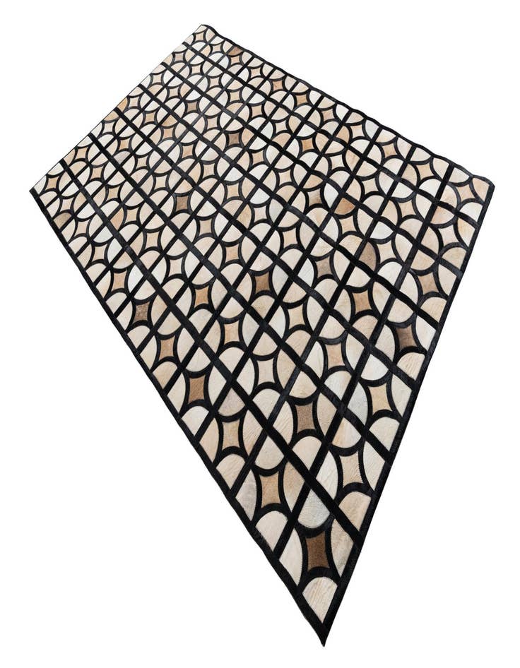 Detail image of 5' 2 x 8' Cowhide Leather Rug