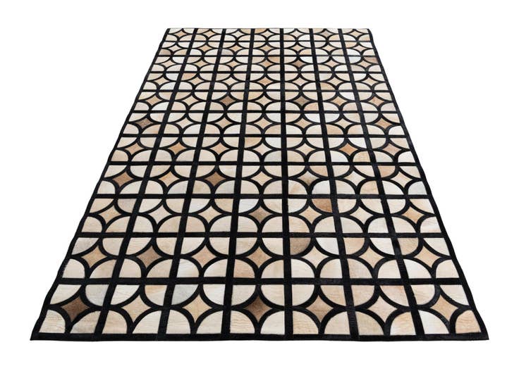Detail image of 5' 2 x 8' Cowhide Leather Rug