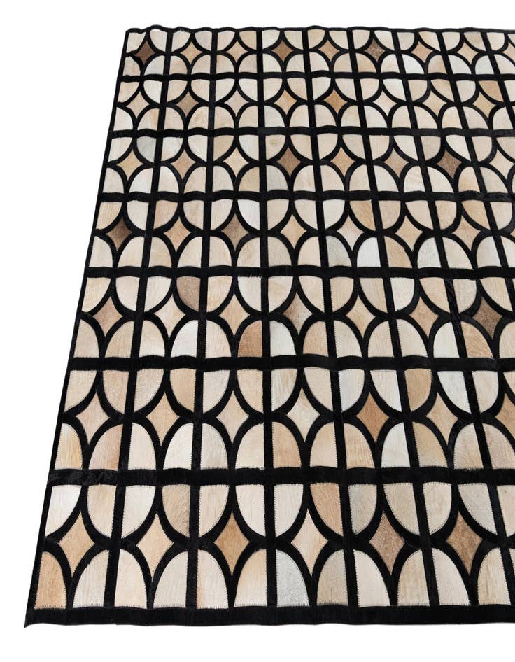 Detail image of 5' 2 x 8' Cowhide Leather Rug