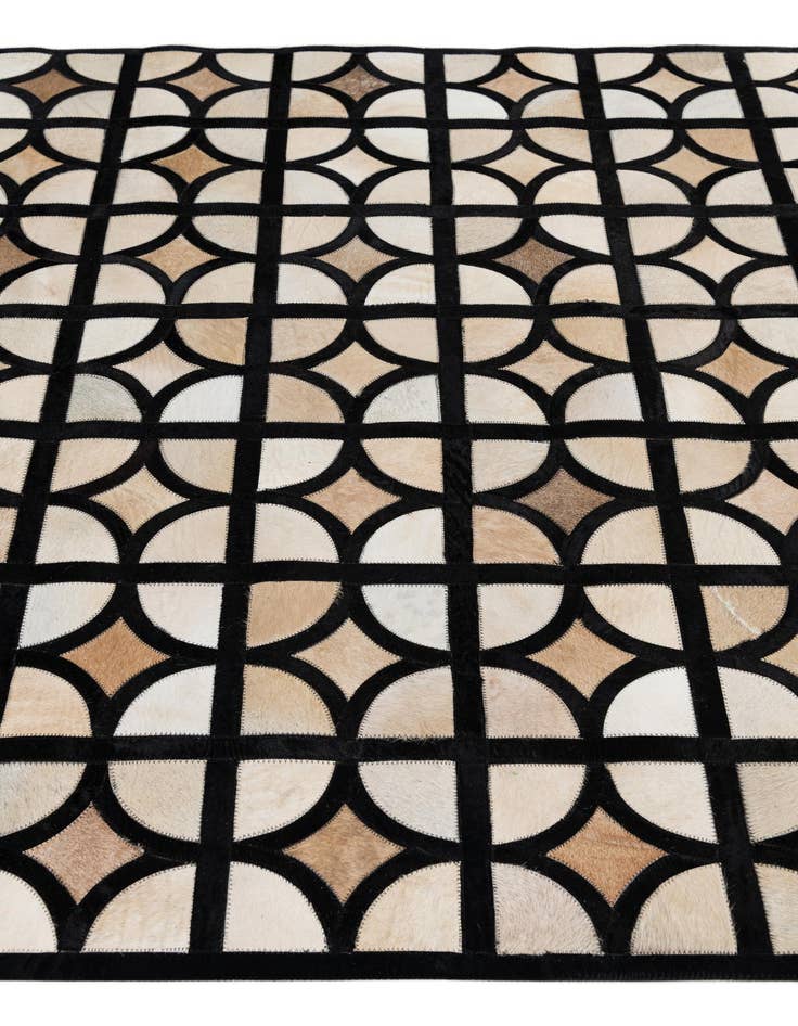 Detail image of 5' 2 x 8' Cowhide Leather Rug