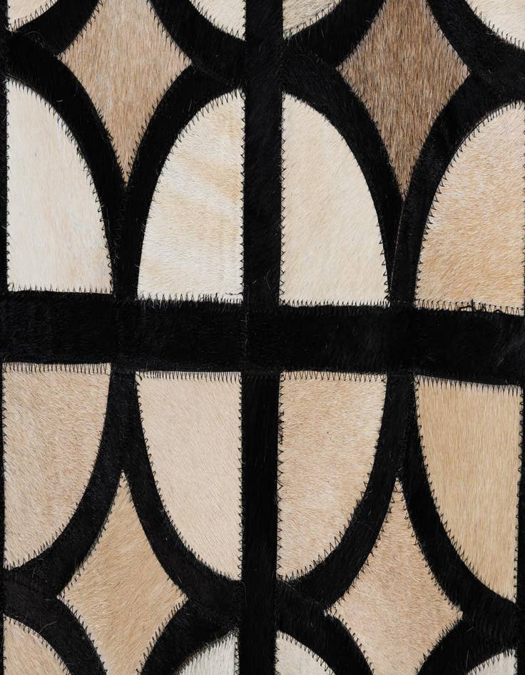 Detail image of 5' 2 x 8' Cowhide Leather Rug