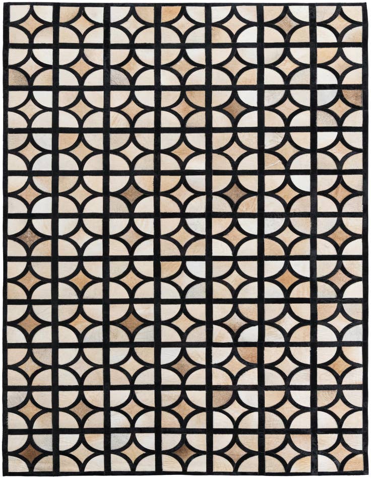 Detail image of 5' 2 x 8' Cowhide Leather Rug