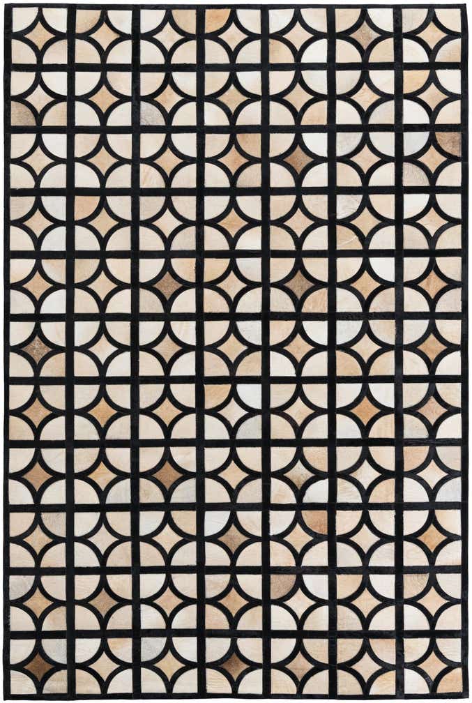 5' 2 x 8' Cowhide Leather Rug