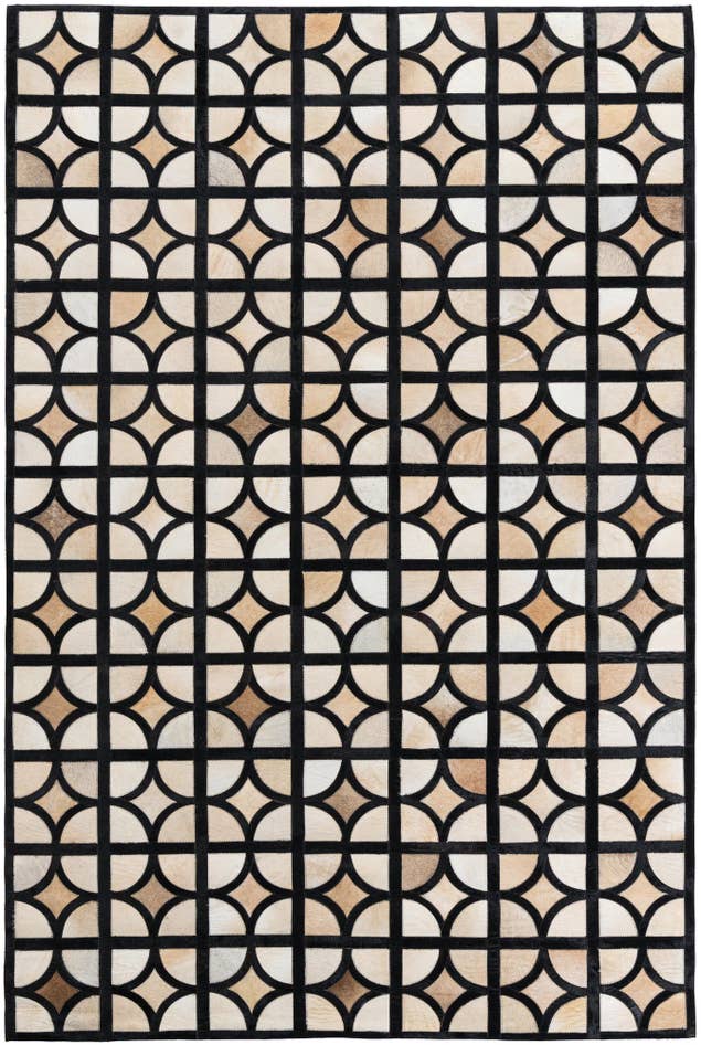 Detail image of 5' 2 x 8' Cowhide Leather Rug