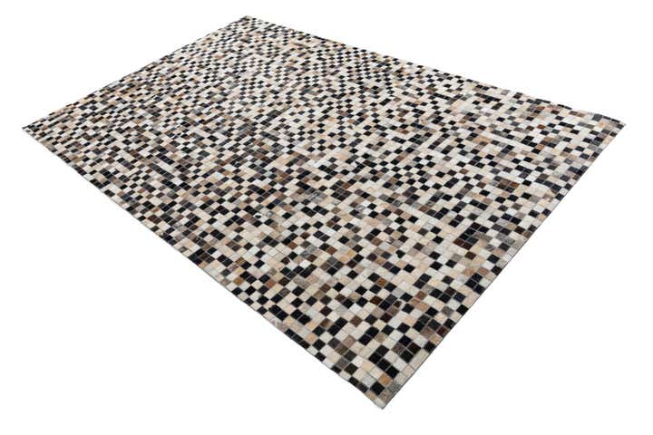 5' 1 x 7' 10 Cowhide Leather Rug