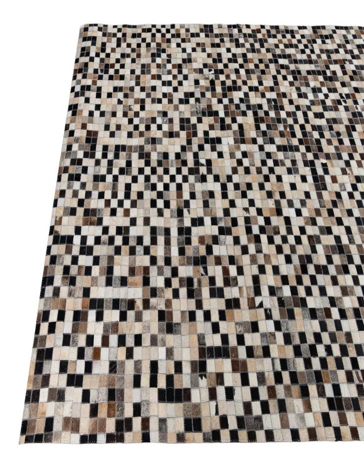 Detail image of 5' 1 x 7' 10 Cowhide Leather Rug