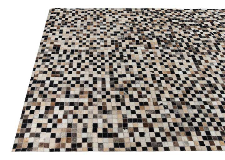 5' 1 x 7' 10 Cowhide Leather Rug