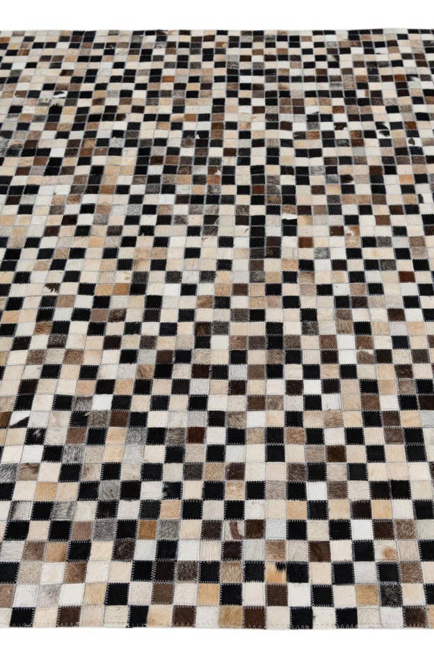 Detail image of 5' 1 x 7' 10 Cowhide Leather Rug