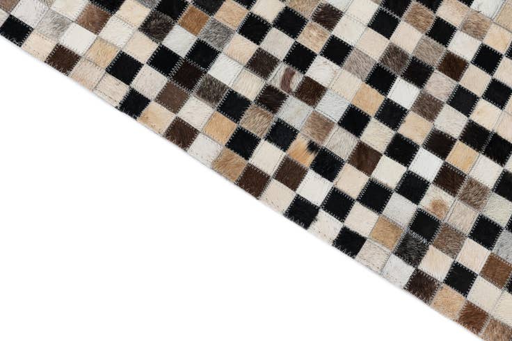 Detail image of 5' 1 x 7' 10 Cowhide Leather Rug