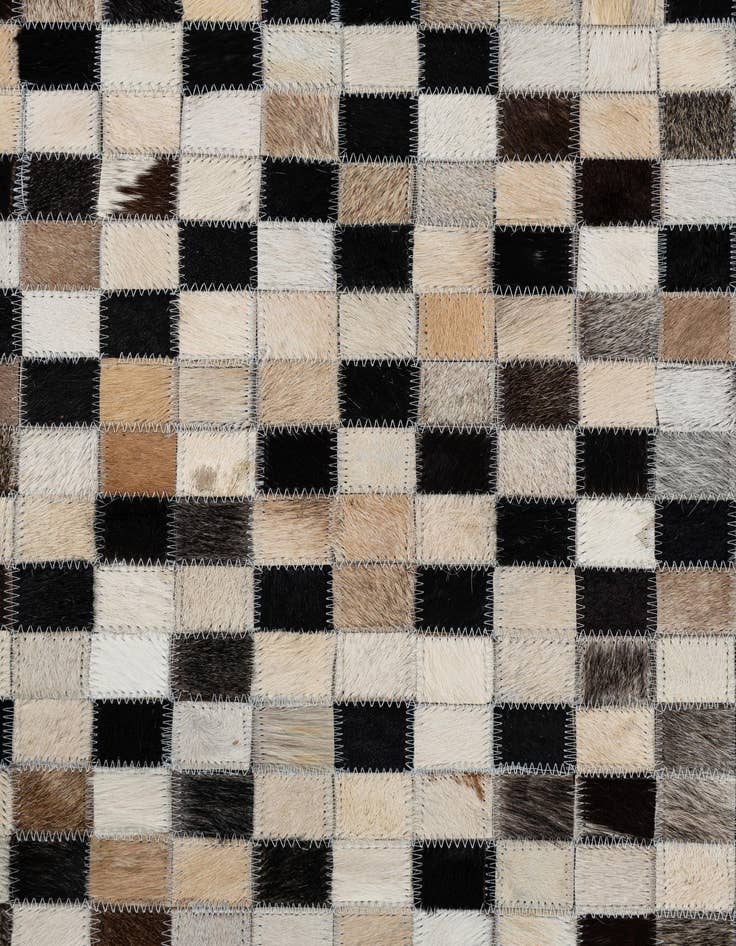 Detail image of 5' 1 x 7' 10 Cowhide Leather Rug